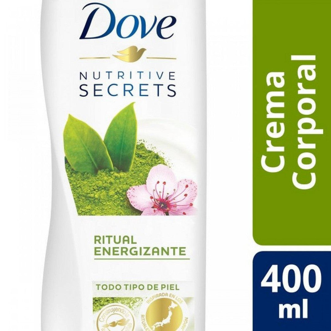 Dove Nutritive Secrets Matcha Energizing Ritual Body Cream: 400ml, Paraben-Free, Vegan-Friendly