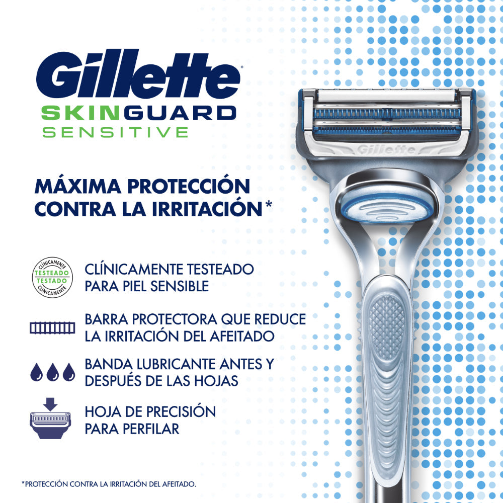 Gillette SkinGuard Sensitive Shaving Cartridges (2 Units): Protection, Precision & Comfort